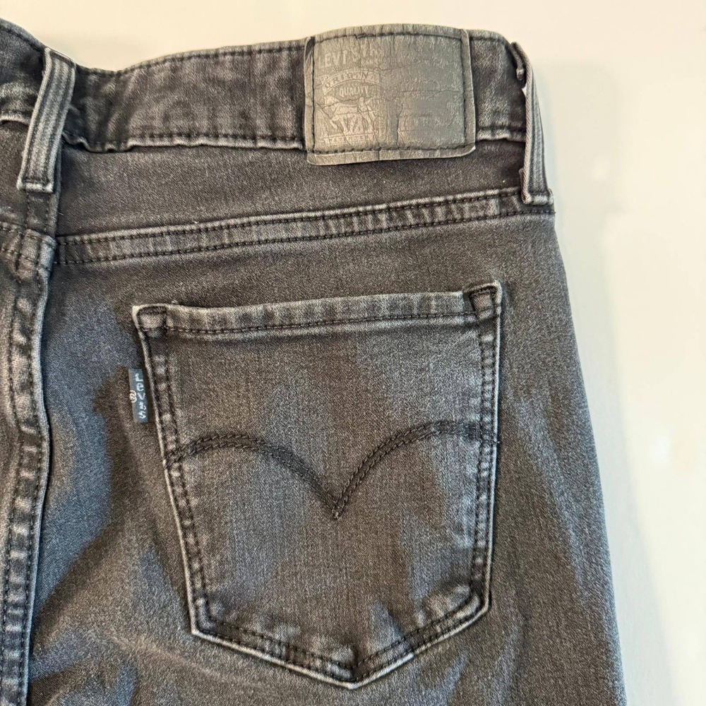 Levis 711 Skinny Jeans Womens 29 Washed Black Mid Rise Stretch Denim Denim Pants - Picture 3 of 16
